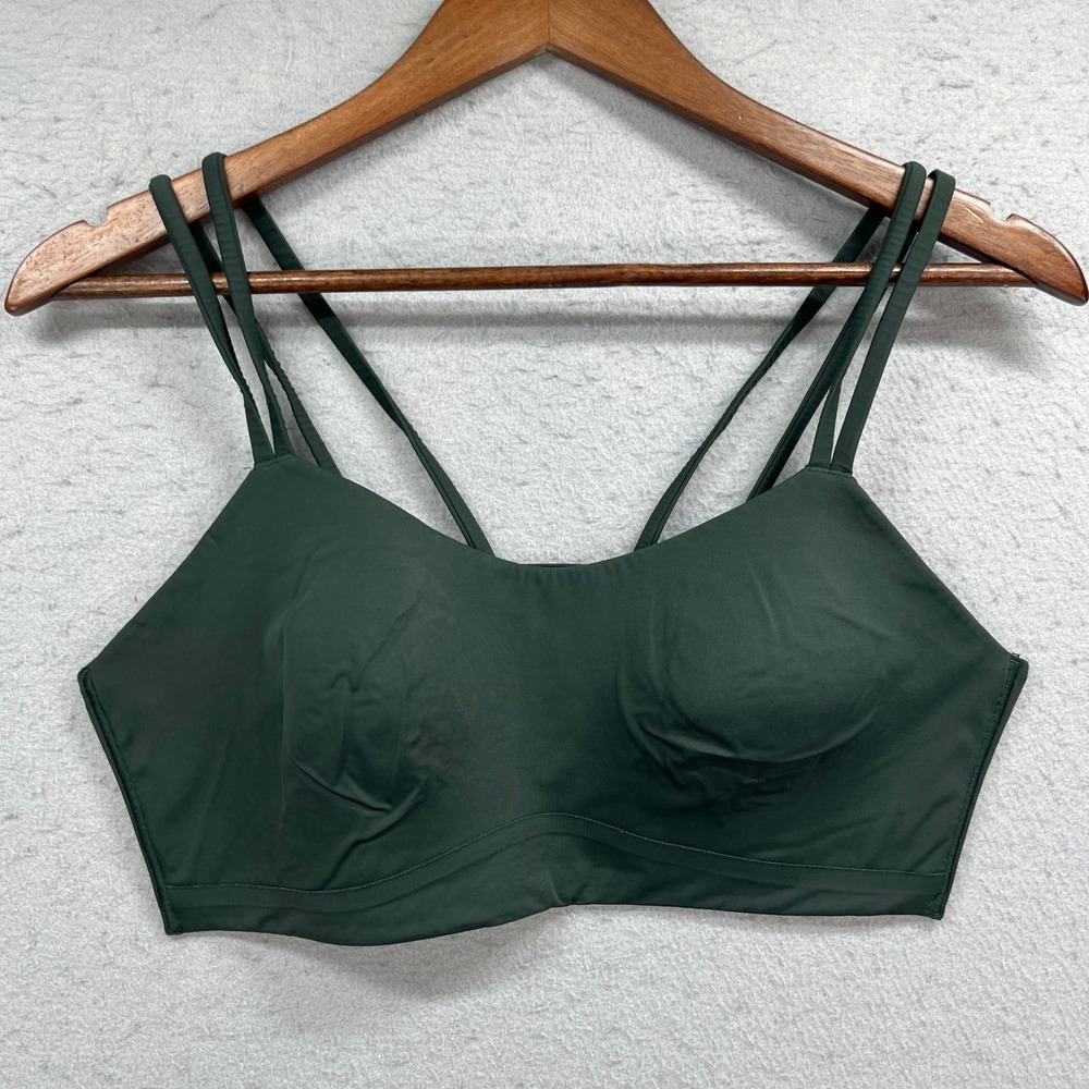 Lululemon Like a Cloud Bra Womens 10* Green Strappy Yoga Sports Bra Athleisure
